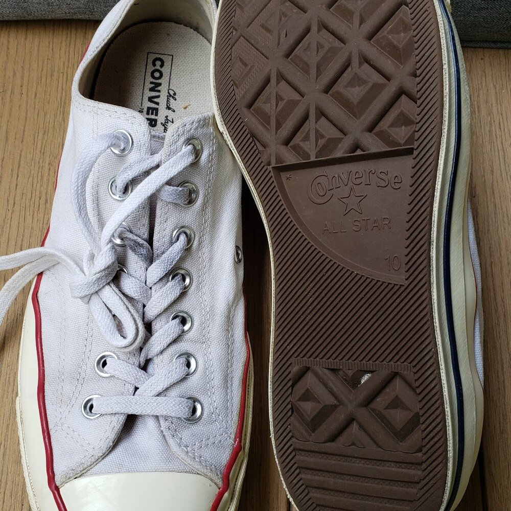 EUC CTAS Converse vintage old school canvas low top white 162065C (10M - 12W) - Picture 6 of 9
